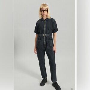 Rachel Comey Drill Jumpsuit Black Washed Denim